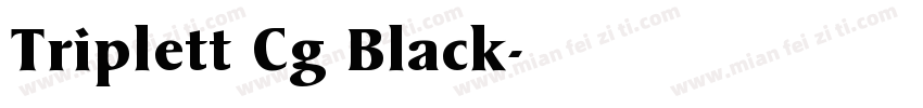 Triplett Cg Black字体转换